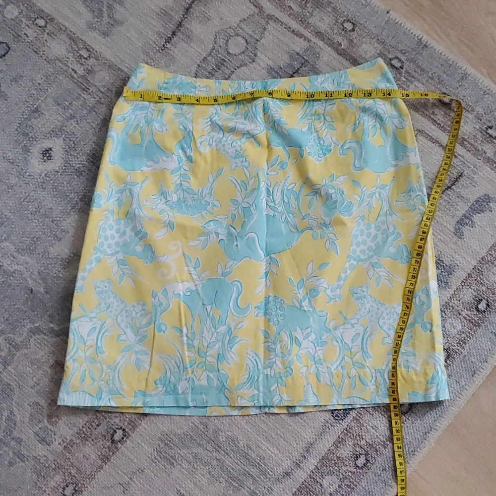 Lilly Pulitzer White Label Sunshine Junkanoo Animal Print Vintage Skirt Sz4